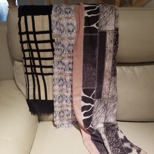 3 Assorted scarves